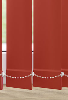 Trinity (Blackout), Poppy Red - Vertical Blind Slats